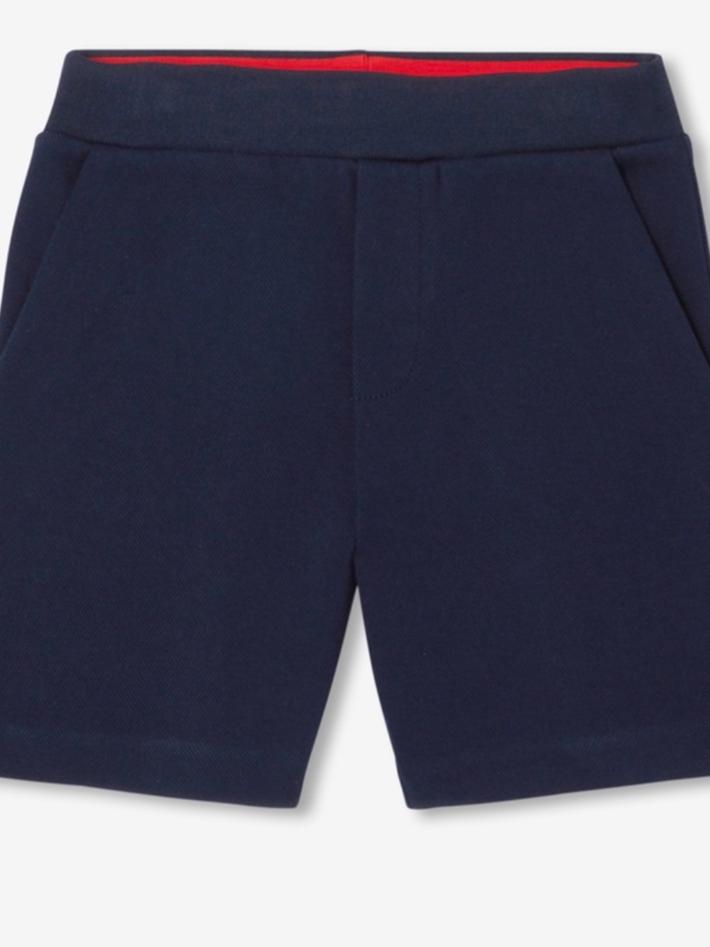 Jacadi Boys Navy Shorts with Red Waist Accent